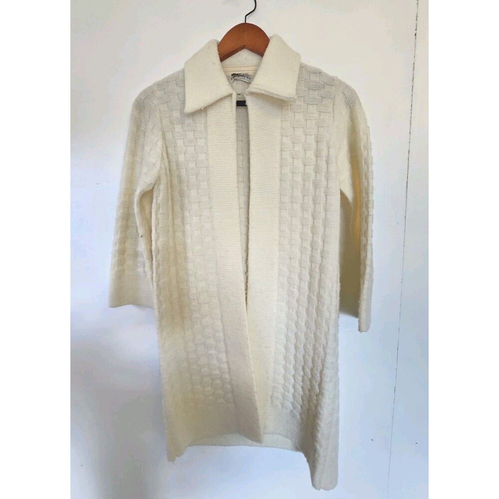 Vintage Sweater Bee Banff Sweater Womens M Cable Knit Cape 70s Coastal Grandma‎